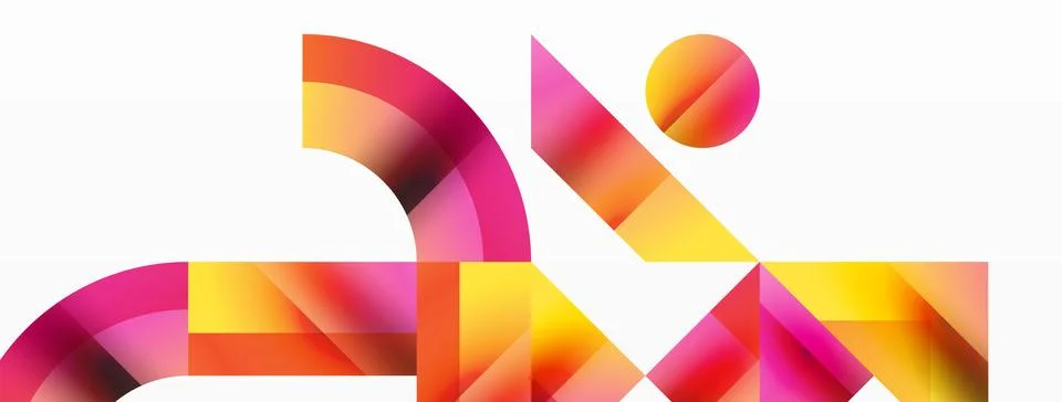 Glossy circle, square, triangle shapes minimalist geometric backdrop. Sleek 스톡 일러스트