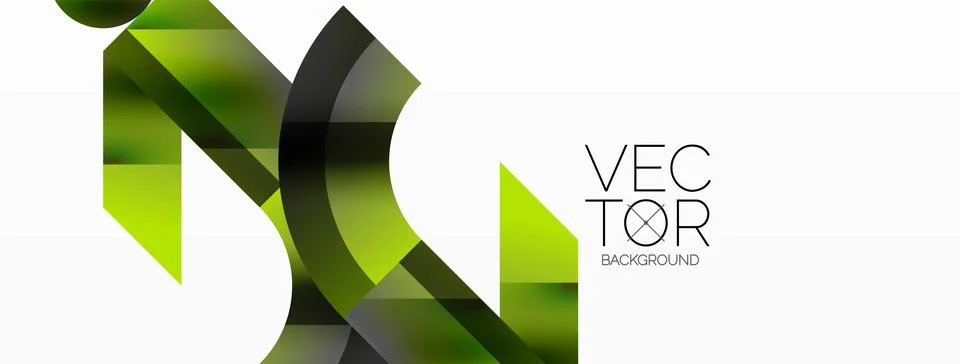 Glossy circle, square, triangle shapes minimalist geometric backdrop. Sleek Stock Illustration