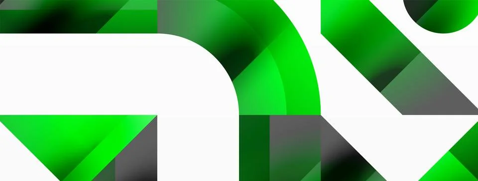 Glossy circle, square, triangle shapes minimalist geometric backdrop. Sleek イラスト素材