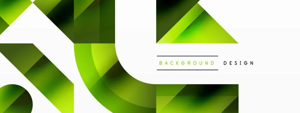Glossy circle, square, triangle shapes minimalist geometric backdrop. Sleek Stock Illustration