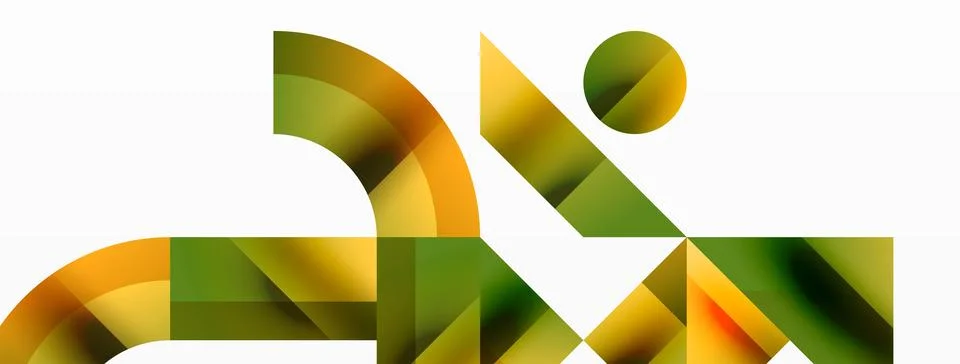 Glossy circle, square, triangle shapes minimalist geometric backdrop. Sleek 库存插图