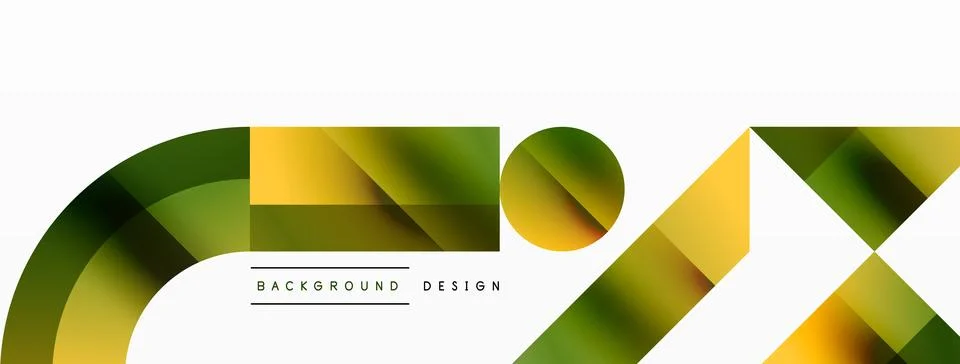 Glossy circle, square, triangle shapes minimalist geometric backdrop. Sleek Stock Illustration
