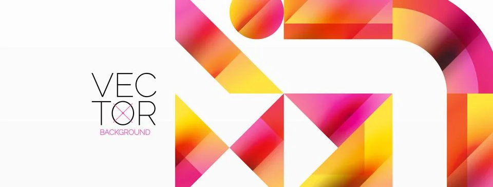 Glossy circle, square, triangle shapes minimalist geometric backdrop. Sleek イラスト素材