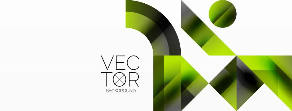 Glossy circle, square, triangle shapes minimalist geometric backdrop. Sleek 库存插图