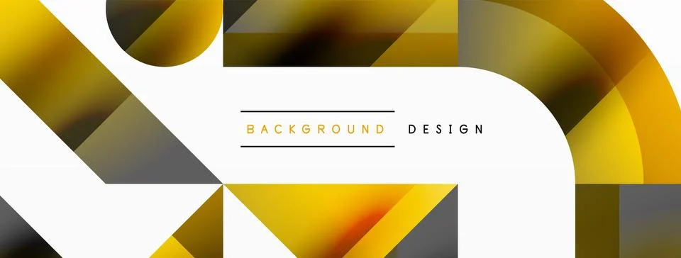 Glossy circle, square, triangle shapes minimalist geometric backdrop. Sleek イラスト素材