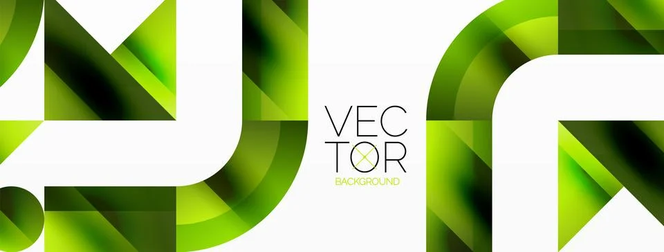 Glossy circle, square, triangle shapes minimalist geometric backdrop. Sleek Stockillustratie