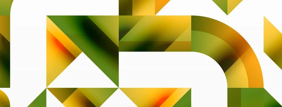 Glossy circle, square, triangle shapes minimalist geometric backdrop. Sleek Stock Illustration