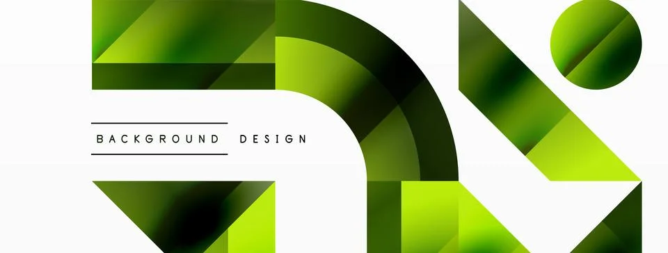 Glossy circle, square, triangle shapes minimalist geometric backdrop. Sleek 库存插图