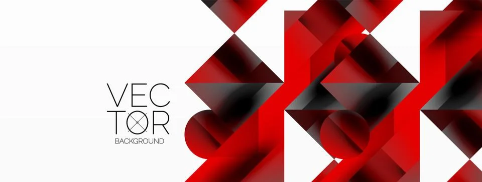Glossy circle, square, triangle shapes minimalist geometric backdrop. Sleek イラスト素材