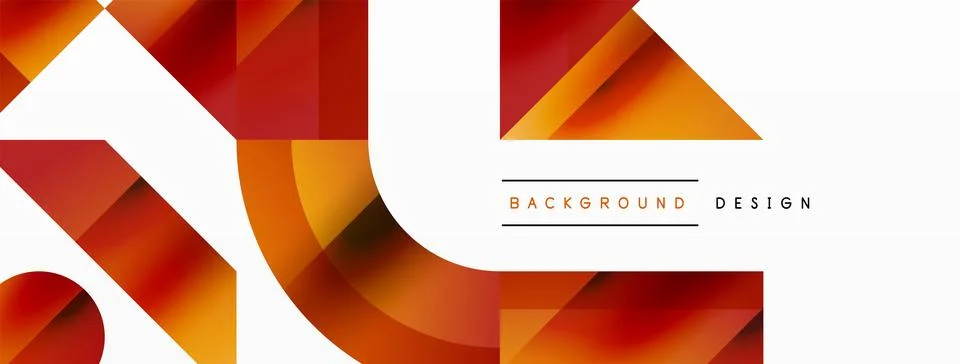 Glossy circle, square, triangle shapes minimalist geometric backdrop. Sleek Stock Illustration