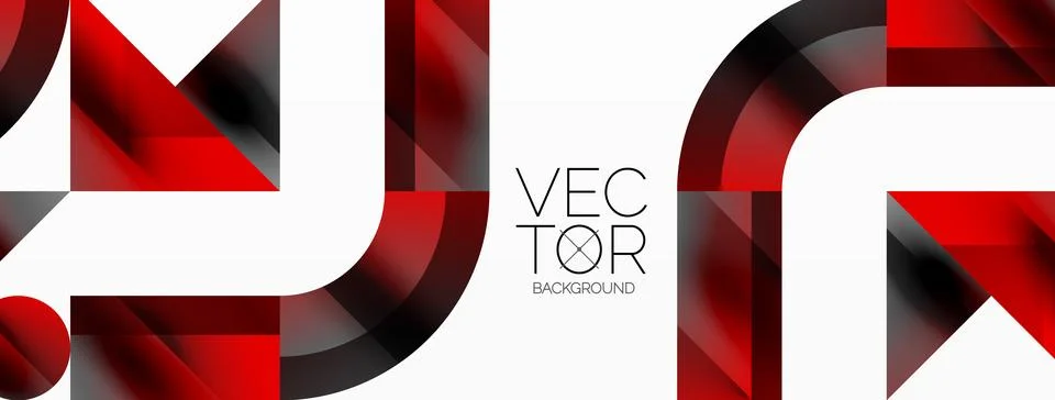 Glossy circle, square, triangle shapes minimalist geometric backdrop. Sleek 库存插图