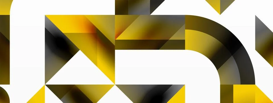 Glossy circle, square, triangle shapes minimalist geometric backdrop. Sleek 스톡 일러스트