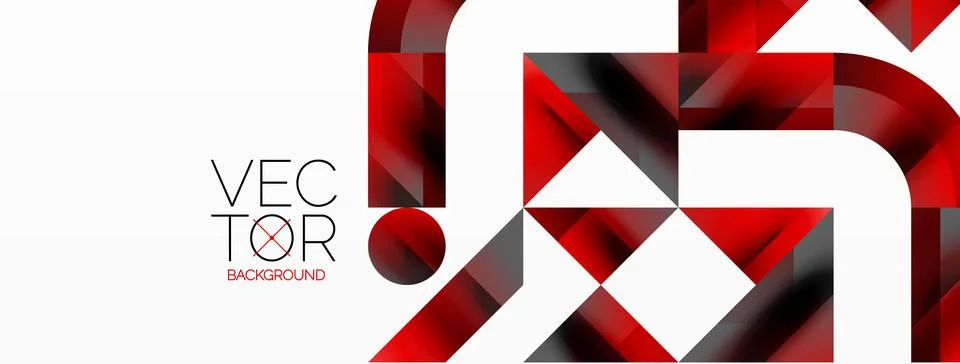 Glossy circle, square, triangle shapes minimalist geometric backdrop. Sleek 库存插图