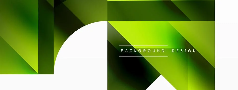 Glossy circle, square, triangle shapes minimalist geometric backdrop. Sleek Stock Illustration