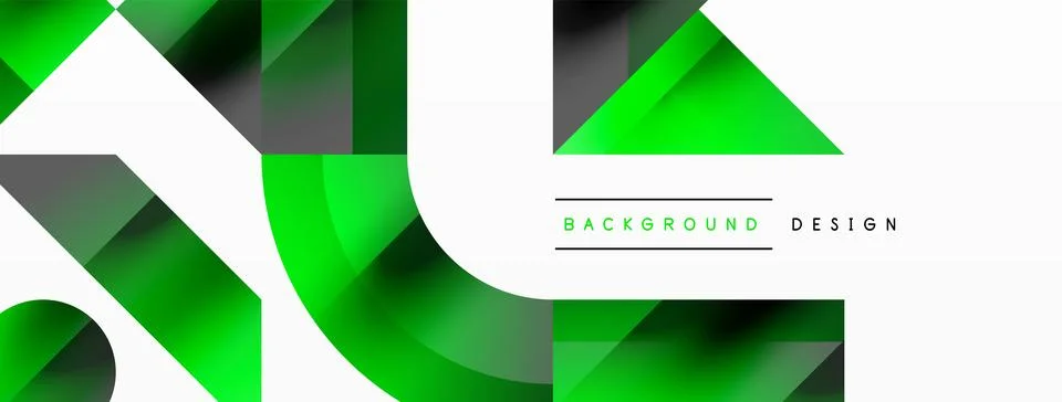 Glossy circle, square, triangle shapes minimalist geometric backdrop. Sleek 库存插图