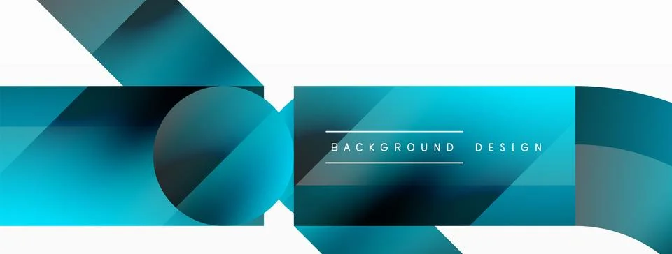 Glossy circle, square, triangle shapes minimalist geometric backdrop. Sleek イラスト素材