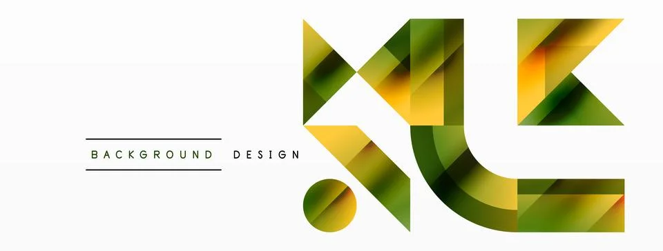 Glossy circle, square, triangle shapes minimalist geometric backdrop. Sleek Stock Illustration