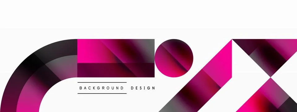 Glossy circle, square, triangle shapes minimalist geometric backdrop. Sleek イラスト素材
