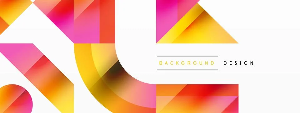 Glossy circle, square, triangle shapes minimalist geometric backdrop. Sleek イラスト素材