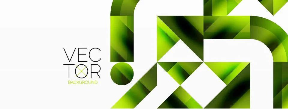 Glossy circle, square, triangle shapes minimalist geometric backdrop. Sleek Stock Illustration