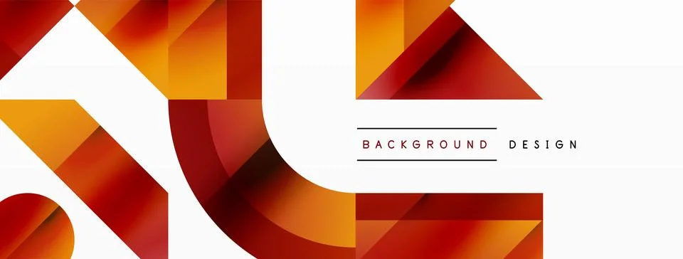 Glossy circle, square, triangle shapes minimalist geometric backdrop. Sleek Illustrazione stock