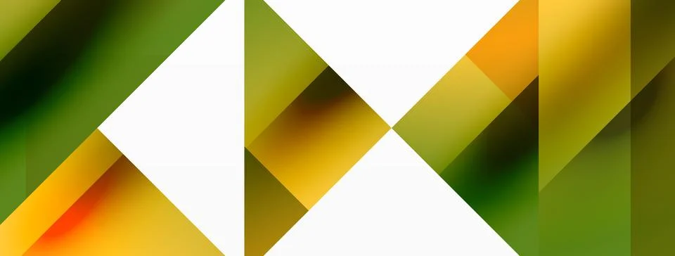 Glossy circle, square, triangle shapes minimalist geometric backdrop. Sleek Stock Illustration