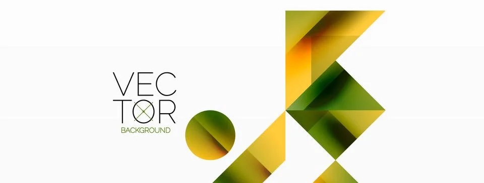 Glossy circle, square, triangle shapes minimalist geometric backdrop. Sleek Stock Illustration