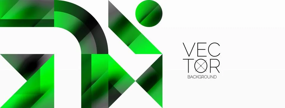 Glossy circle, square, triangle shapes minimalist geometric backdrop. Sleek Stockillustratie