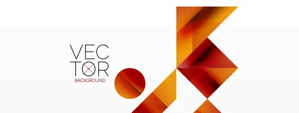 Glossy circle, square, triangle shapes minimalist geometric backdrop. Sleek Stock Illustration