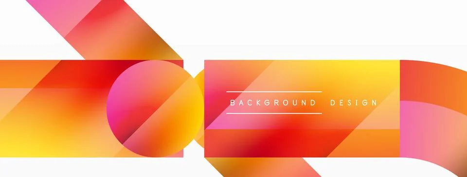 Glossy circle, square, triangle shapes minimalist geometric backdrop. Sleek 스톡 일러스트