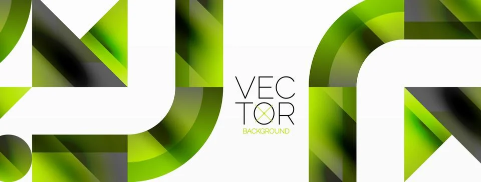 Glossy circle, square, triangle shapes minimalist geometric backdrop. Sleek Stock Illustration
