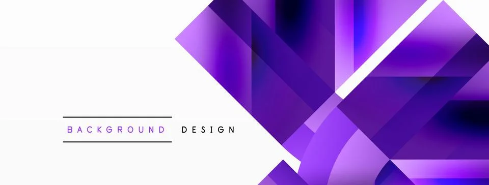 Glossy circle, square, triangle shapes minimalist geometric backdrop. Sleek Stock Illustration