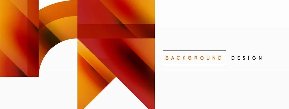 Glossy circle, square, triangle shapes minimalist geometric backdrop. Sleek Stockillustratie