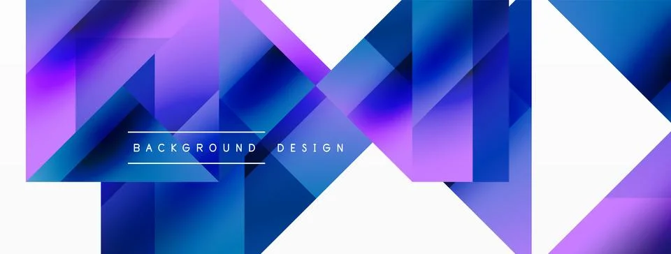 Glossy circle, square, triangle shapes minimalist geometric backdrop. Sleek Stock Illustration