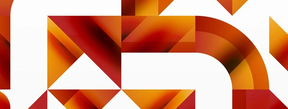 Glossy circle, square, triangle shapes minimalist geometric backdrop. Sleek 库存插图