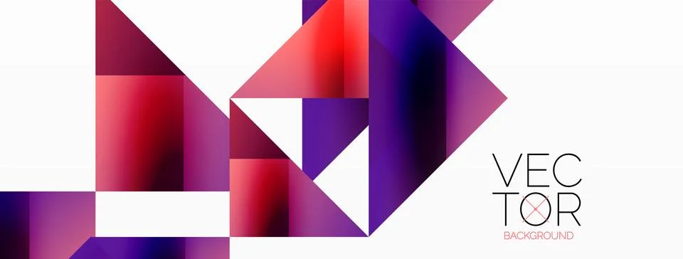 Glossy circle, square, triangle shapes minimalist geometric backdrop. Sleek 库存插图