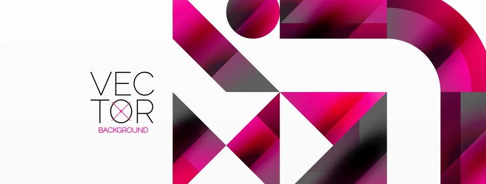 Glossy circle, square, triangle shapes minimalist geometric backdrop. Sleek イラスト素材