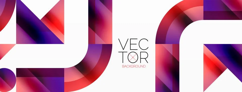 Glossy circle, square, triangle shapes minimalist geometric backdrop. Sleek イラスト素材