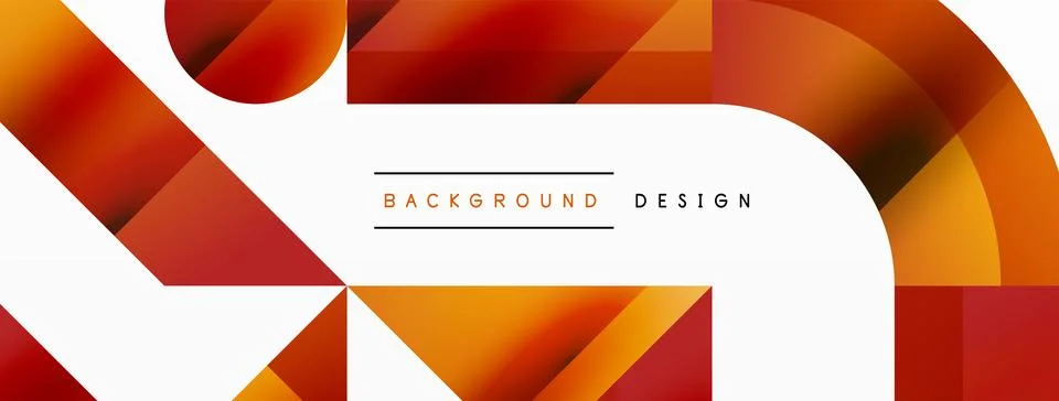 Glossy circle, square, triangle shapes minimalist geometric backdrop. Sleek Stock Illustration