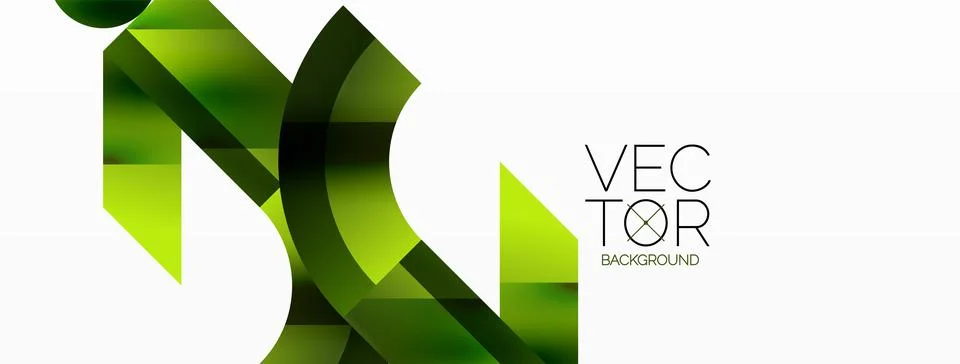 Glossy circle, square, triangle shapes minimalist geometric backdrop. Sleek Stock Illustration