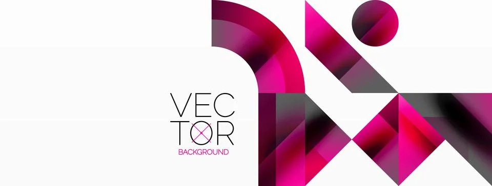 Glossy circle, square, triangle shapes minimalist geometric backdrop. Sleek 스톡 일러스트