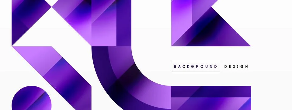 Glossy circle, square, triangle shapes minimalist geometric backdrop. Sleek イラスト素材
