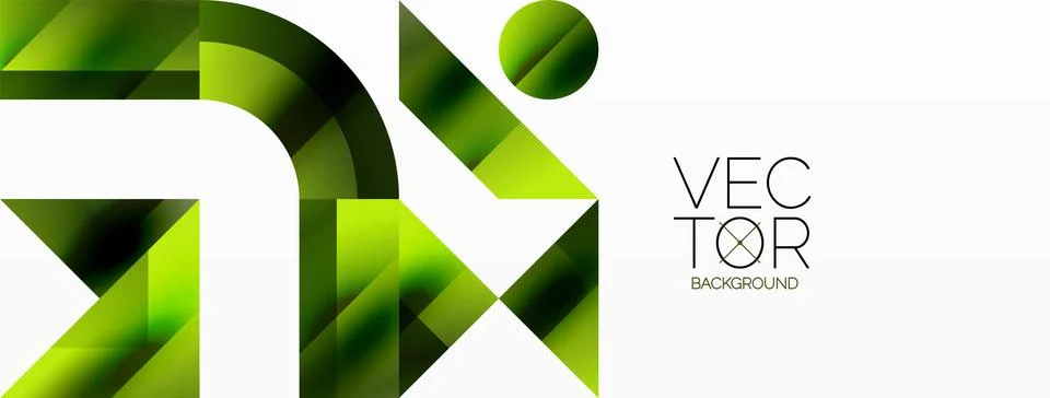 Glossy circle, square, triangle shapes minimalist geometric backdrop. Sleek Illustrazione stock