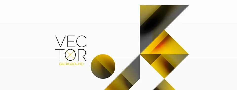Glossy circle, square, triangle shapes minimalist geometric backdrop. Sleek 库存插图