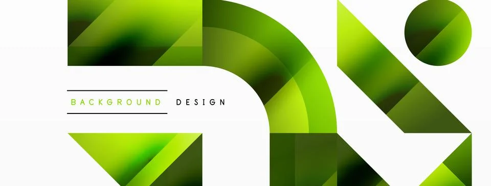 Glossy circle, square, triangle shapes minimalist geometric backdrop. Sleek 库存插图
