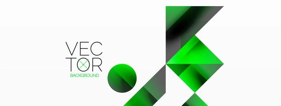 Glossy circle, square, triangle shapes minimalist geometric backdrop. Sleek 库存插图