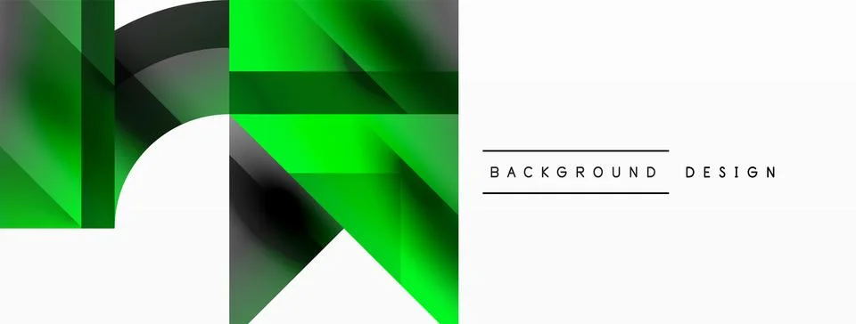 Glossy circle, square, triangle shapes minimalist geometric backdrop. Sleek Stock Illustration