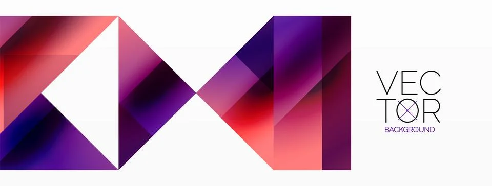 Glossy circle, square, triangle shapes minimalist geometric backdrop. Sleek Stock Illustration