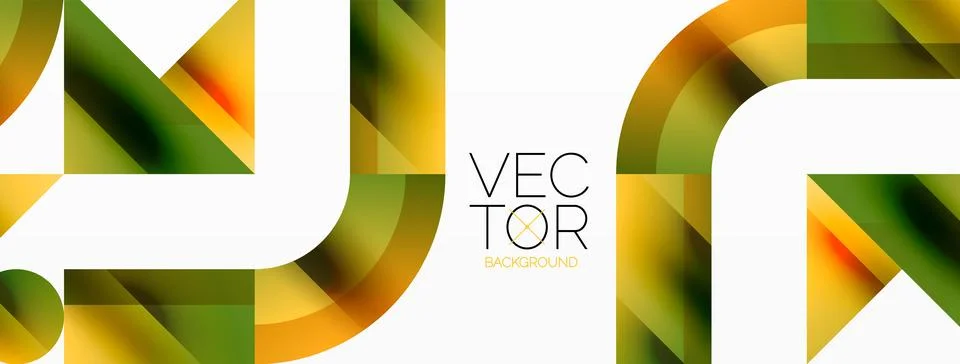 Glossy circle, square, triangle shapes minimalist geometric backdrop. Sleek Stock Illustration