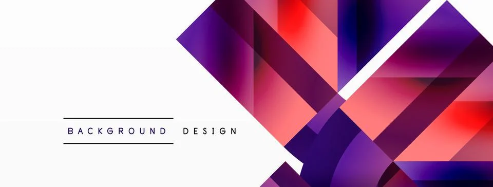 Glossy circle, square, triangle shapes minimalist geometric backdrop. Sleek Stock Illustration